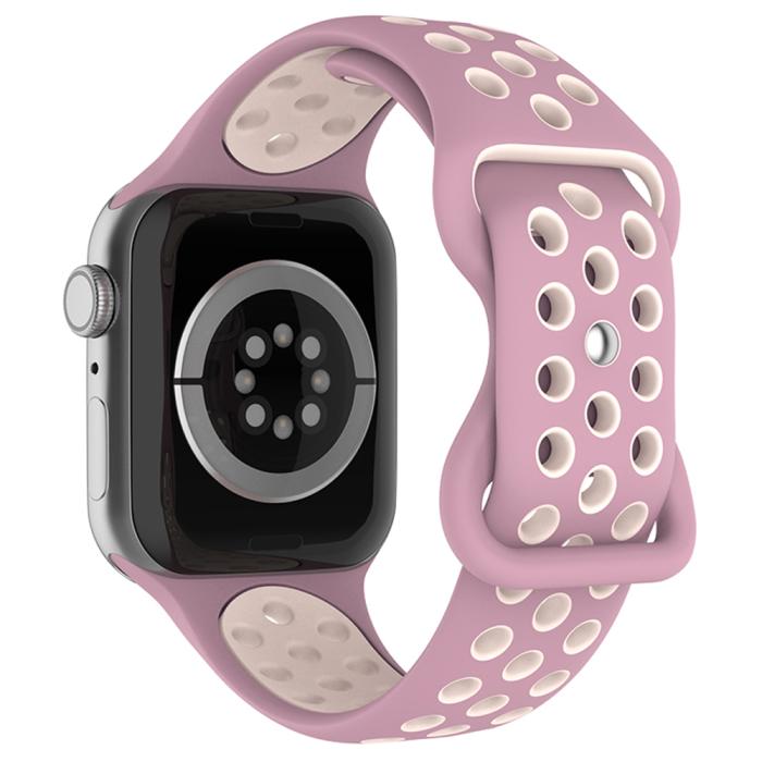 Bild 1, Sportarmband Dual-Color Apple Watch 42/44/45/49 mm (M/L) Lavender/Rosa
