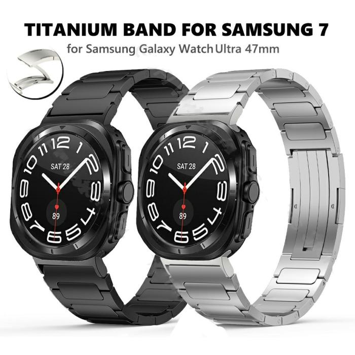 Bild 2, Galaxy Watch Ultra (2025) 47 mm Armband Steel Titanium Svart