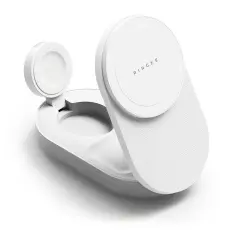 Ringke 25W 3in1 Tr&aring;dl&ouml;s Magnetisk MagSafe Laddare Vit