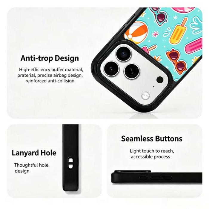 Bild 3, iPhone 18 Pro / 17 Pro Skal MagSafe UV-Mönster Semester