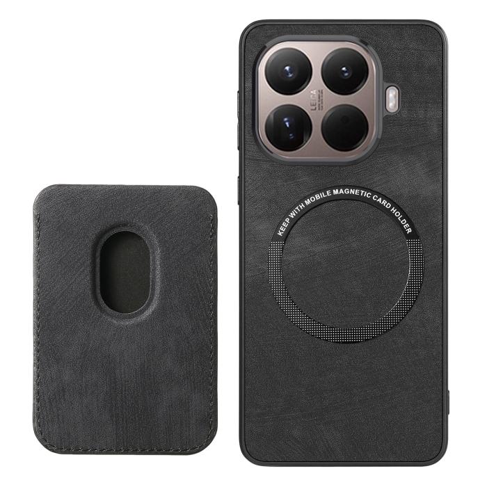 Bild 2, Xiaomi 17T Pro Skal Retro PU Läder Med Avtagbart Kortfack Svart