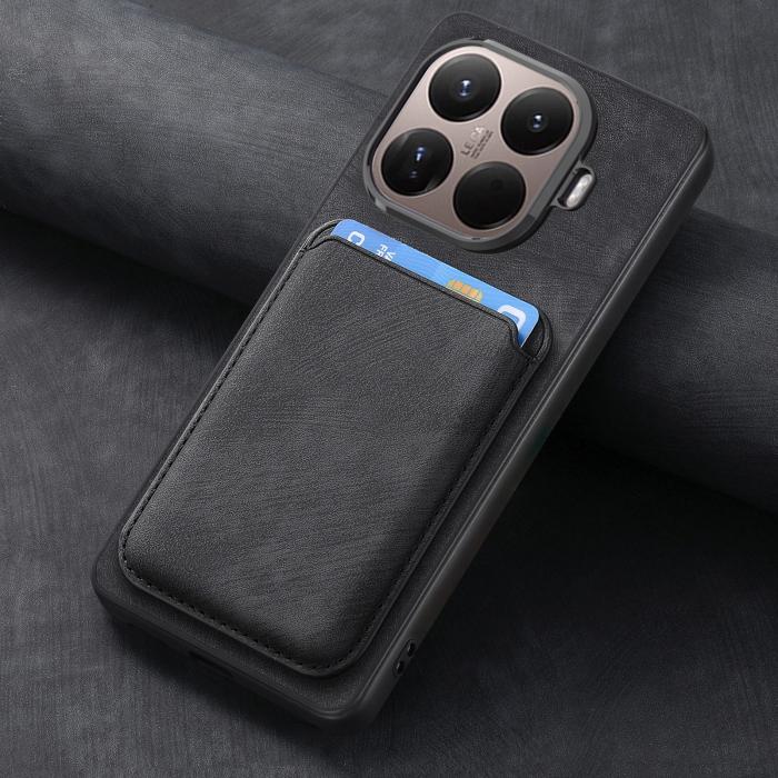Bild 4, Xiaomi 17T Pro Skal Retro PU Läder Med Avtagbart Kortfack Svart