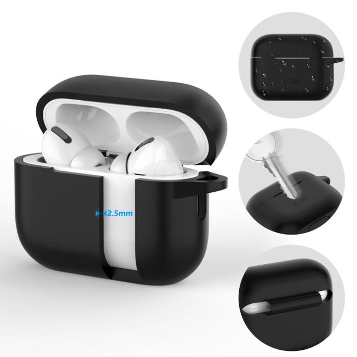 Bild 2, Tech-Protect AirPods Pro 1/2 Skal Silikon Hook Caffe Latte