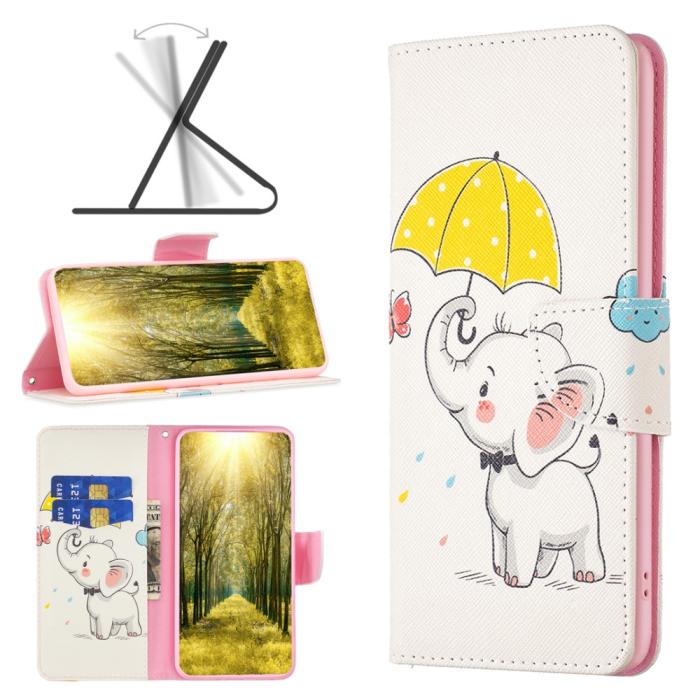 Bild 4, iPhone 16 Plus Fodral Med Tryck Baby Elefant Vit