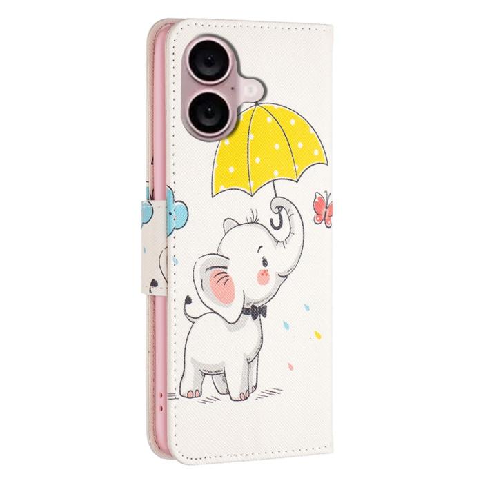 Bild 6, iPhone 16 Plus Fodral Med Tryck Baby Elefant Vit