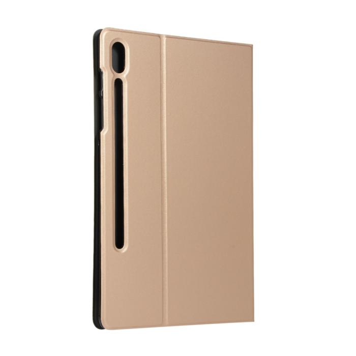 Bild 2, Samsung Galaxy Tab S7 Plus / Tab S8 Plus Fodral Case Stand Guld