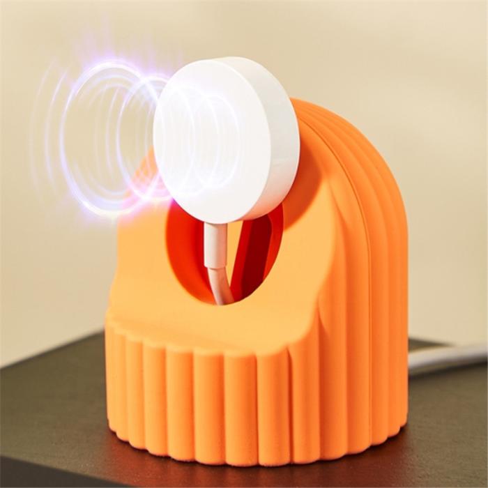Bild 2, Apple Watch Wave Silikon Stativ Orange