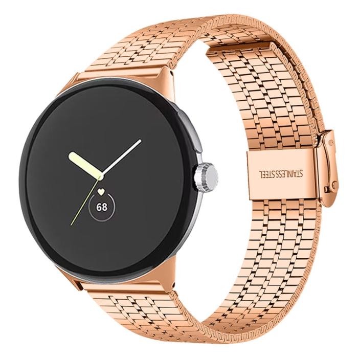 Bild 2, Google Pixel Watch / Watch 2 Metallarmband Roséguld