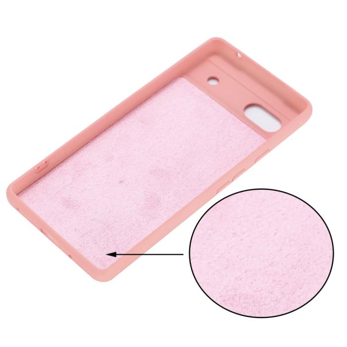 Bild 4, Google Pixel 7A Skal Liquid Silikon Med Strap Rosa