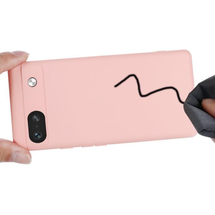 Bild 5, Google Pixel 7A Skal Liquid Silikon Med Strap Rosa