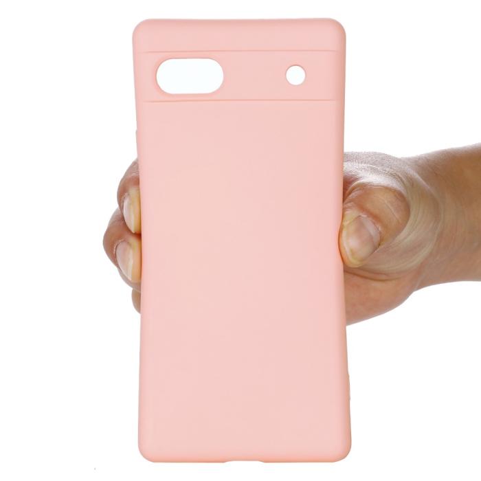 Bild 6, Google Pixel 7A Skal Liquid Silikon Med Strap Rosa
