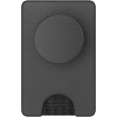 PopSockets PopWallet+ Avtagbar Mobil Plånbok Pebbled Vegan Leather Svart