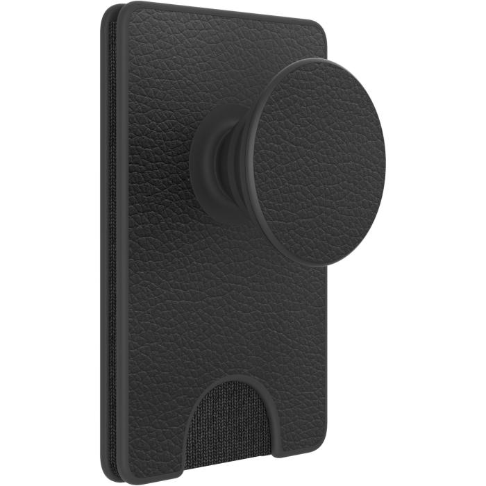 Bild 2, PopSockets PopWallet+ Avtagbar Mobil Plånbok Pebbled Vegan Leather Svart