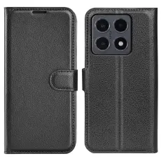 Xiaomi 15T Fodral Litchi L&auml;der Svart