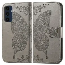 Samsung Galaxy A16 Fodral Med Fj&auml;ril Tryck Gr&aring;