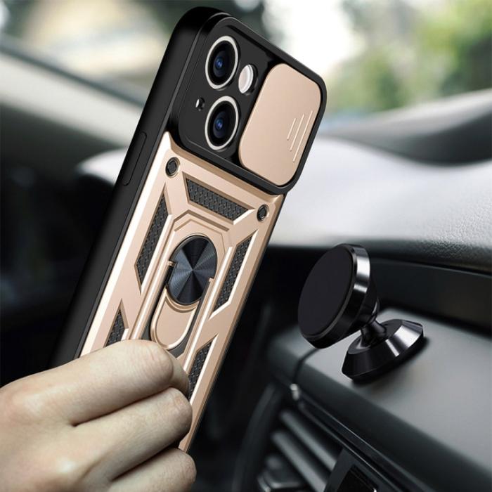 Bild 3, iPhone 14 Pro Skal CamShield Hybrid Ring Guld