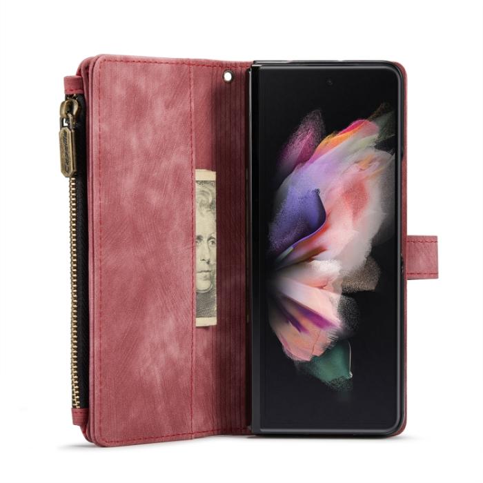 Bild 4, CASEME Galaxy Z Fold 4 Fodral Multifunktionell Röd