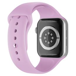 Apple Watch 42/44/45/49 mm Silikon Armband (M/L) Ljus Lila