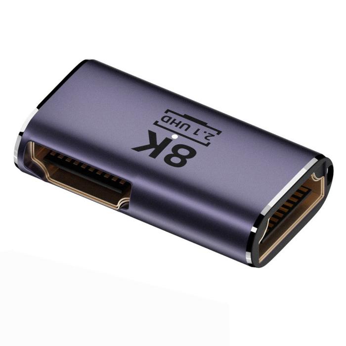 Bild 1, HDMI Hona - HDMI 2.1 Hona 8K 60Hz UHD Adapter Blå
