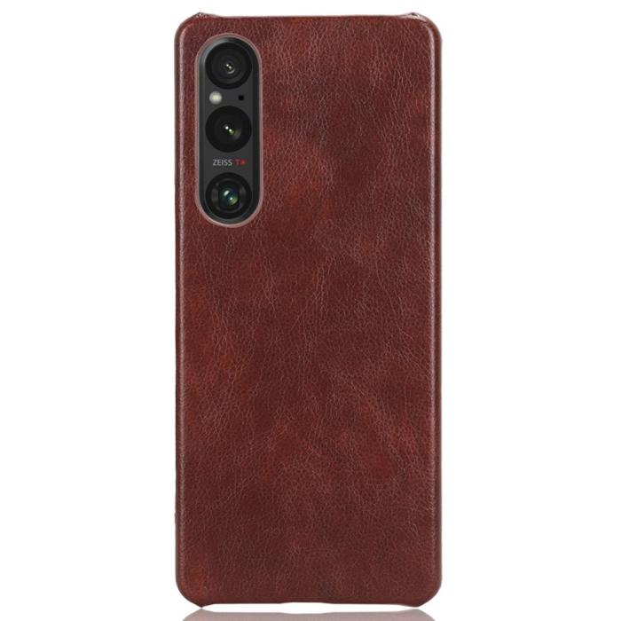 Bild 1, Sony Xperia 1 V Skal Slim Läder Brun