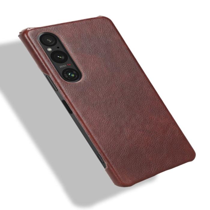 Bild 3, Sony Xperia 1 V Skal Slim Läder Brun