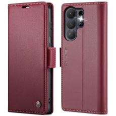 CASEME Samsung Galaxy S26 Ultra Fodral RFID L&auml;der R&ouml;d