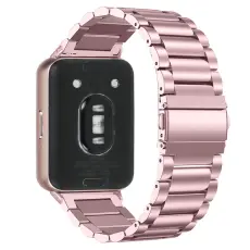 Samsung Galaxy Watch Fit 3 Armband Rostfritt St&aring;l Ros&eacute;guld