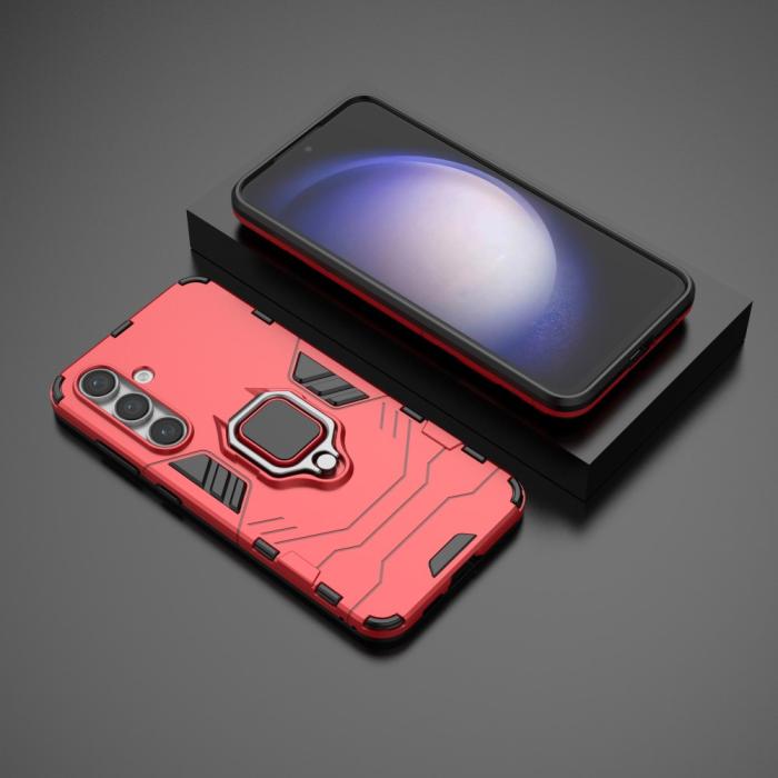 Bild 6, Samsung Galaxy S24 FE Skal Hybrid Armor Ring Röd