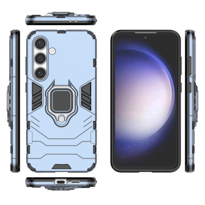 Bild 5, Samsung Galaxy S24 FE Skal Hybrid Armor Ring Blå