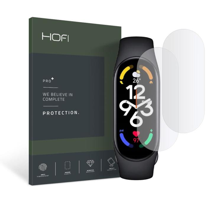 Bild 1, HOFI Xiaomi Mi Smart Band 7 2-PACK Pro+ Skärmskydd HydroFlex