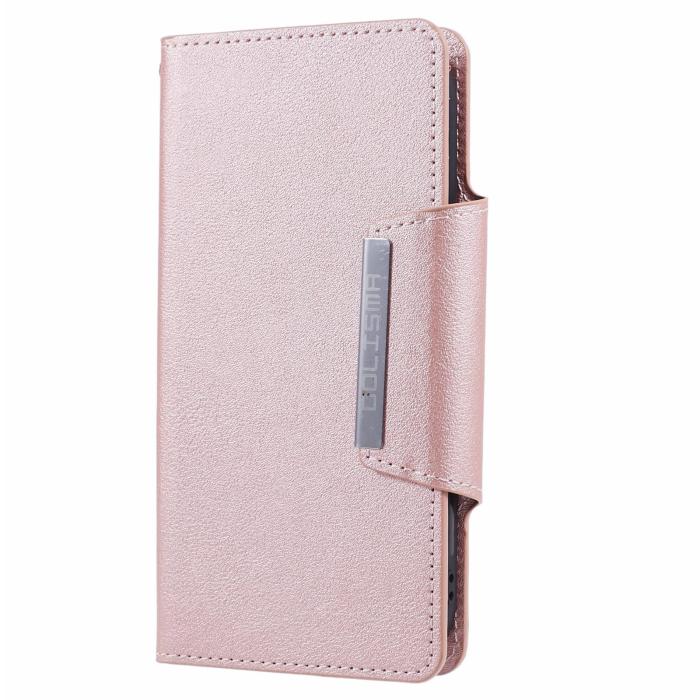 Bild 7, iPhone 13 - 2in1 Läder Magnet Fodral / Skal - Roséguld
