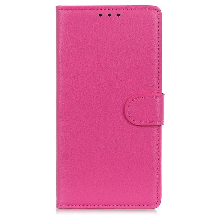 Bild 6, Samsung Galaxy S23 Ultra Fodral Litchi Läder Rosa