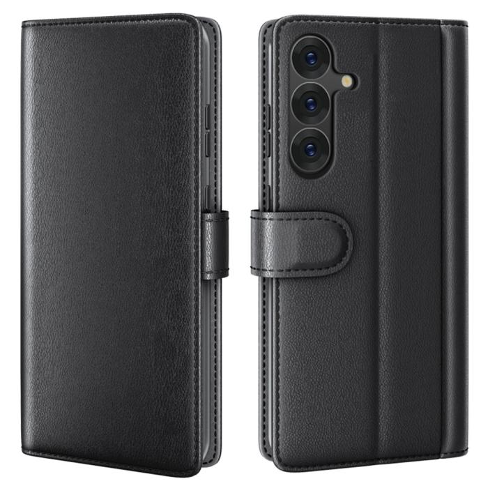 Bild 1, Samsung Galaxy S25 Fodral Premium Äkta Läder Svart