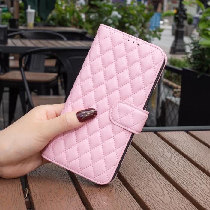 Bild 4, Motorola Moto G55 5G Fodral Diamond Läder Rosa