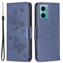 Xiaomi Redmi 10 5G Fodral Butterfly Mörk Blå