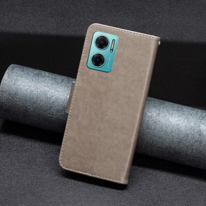 Bild 4, Xiaomi Redmi 10 5G Fodral Butterfly Grå
