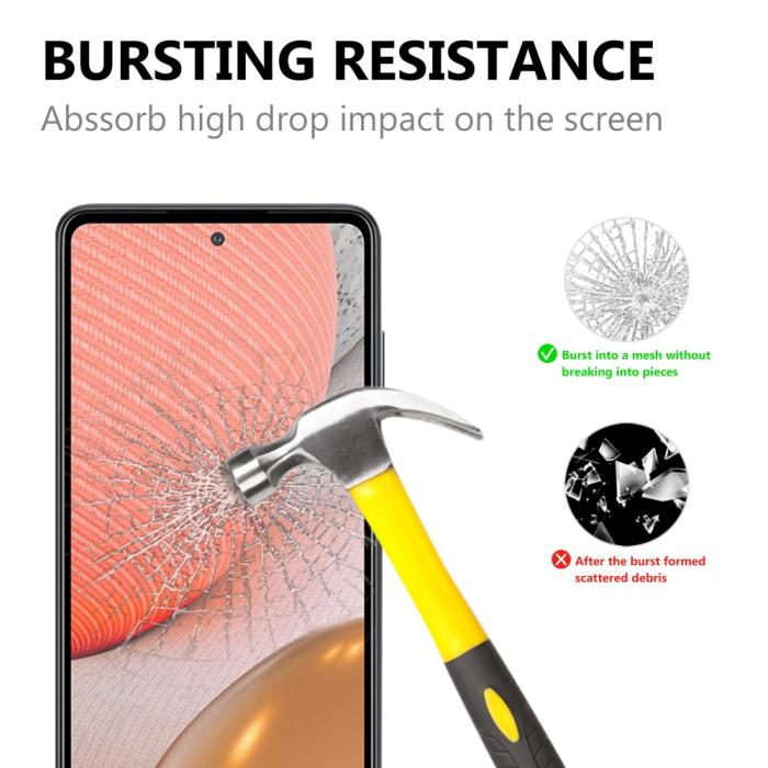 Bild 2, Samsung Galaxy A72 - Heltäckande Skärmskydd I Härdat Glas