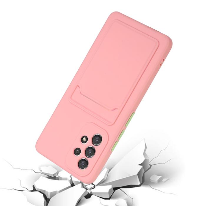 Bild 5, Samsung Galaxy A53 5G Skal TPU Kortfack Rosa
