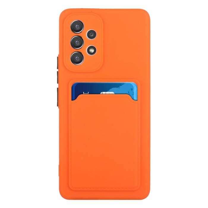 Bild 2, Samsung Galaxy A53 5G Skal TPU Kortfack Orange