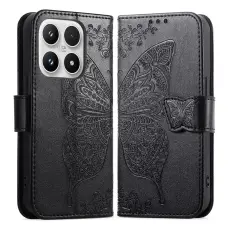 Xiaomi 17 Fodral L&auml;der Fj&auml;ril Svart