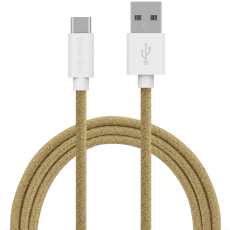 Smartline 2m 3A USB-C Fuzzy Laddningskabel Sand