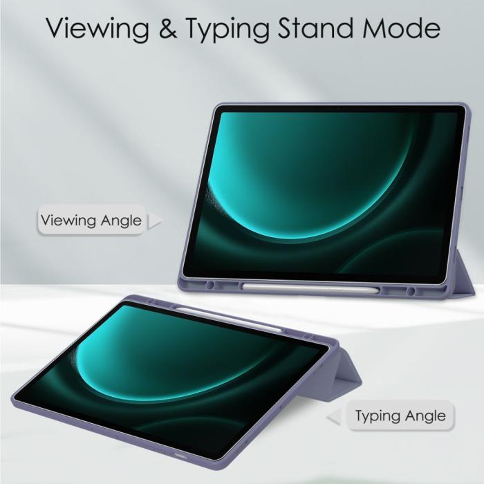 Bild 2, Galaxy Tab S9 FE Plus Fodral Hybrid Pennhållare Lila