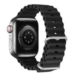 DUX DUCIS Apple Watch 42/44/45/49 mm Armband Wave Design Svart