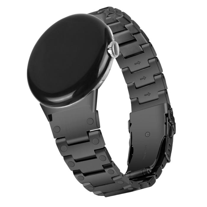 Bild 2, Lyxigt Metallarmband Google Pixel Watch / Watch 2 Svart
