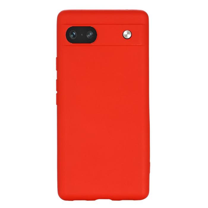 Bild 3, Google Pixel 7A Skal Liquid Silikon Med Strap Röd