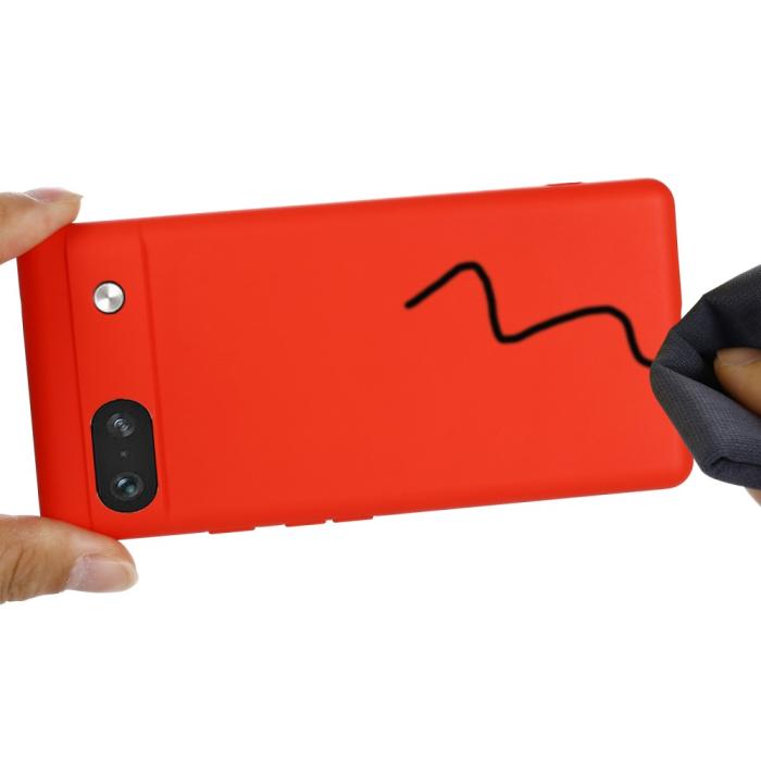 Bild 5, Google Pixel 7A Skal Liquid Silikon Med Strap Röd