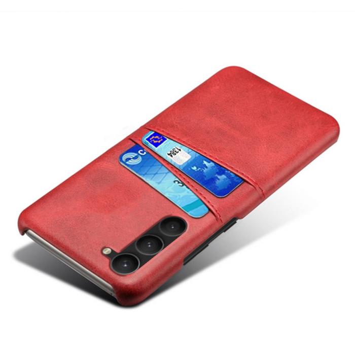 Bild 3, KSQ Samsung Galaxy S23 Plus Skal Med 2 Kortfack Röd