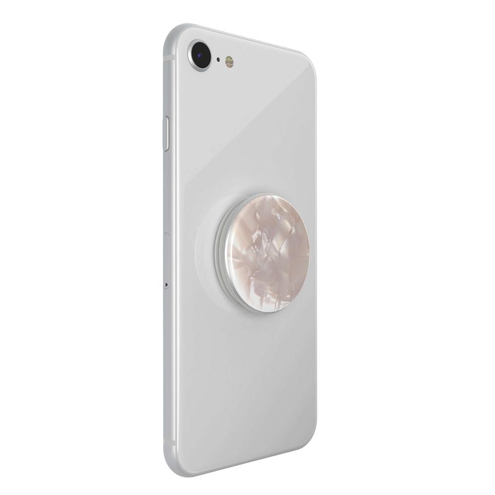 PopSockets Avtagbart Grip med Ställfunktion LUXE Acetate Pearl White