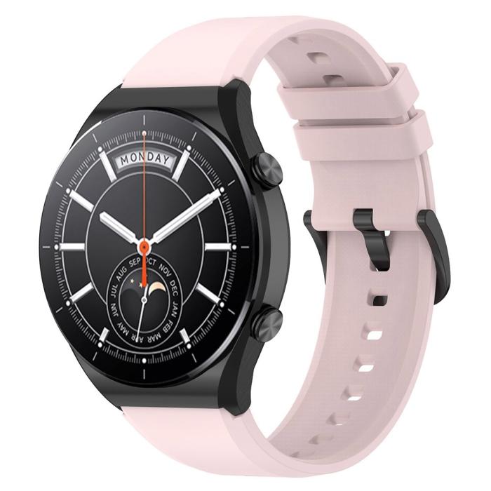 Bild 2, Silikon Armband Smartwatch (22 mm) Ljus Rosa