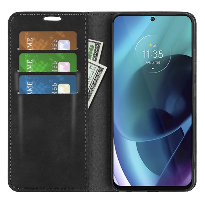 Bild 5, Motorola Moto G71 Fodral Flip Svart